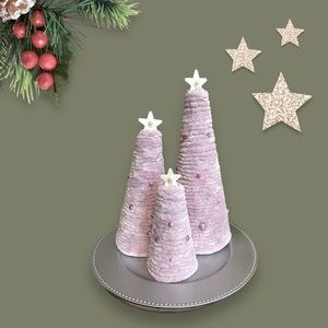 Holiday home decor set of tree hand made by me